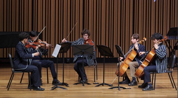 Quintet in Canberra Grammar School's Small Ensemble Concert, 2023