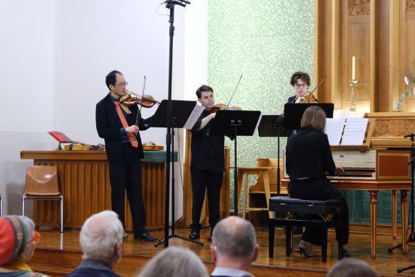 Apeiron Baroque - Something New, Something Old Concert, 2025, John Ma (Violin/Viola d'amore), Matt Greco (Violin), Alex Monro (Tenor Viola), Marie Searles (Harpsichord)