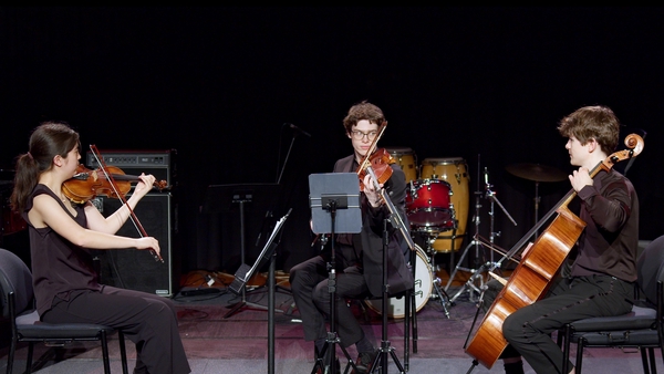Alex Monro's 'Blur & Bloom' world premiere in Novemeber 2025. Ensemble: Alex Monro (Viola), Chiyo Brown (Violin), James Monro (Cello)