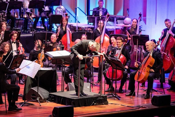 Alex Monro playing viola in the Canberra Symphony Orchestra's 'Art of The Score: The Music of Hans Zimmer' concert series in August 2026, photo by Arianne Schlumpp