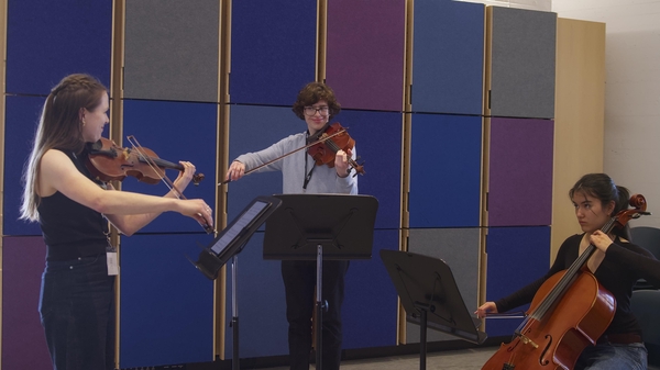 Alex Monro's 'Blur & Bloom' played live in the Sydney Opera House's Centre for Creativity in September 2026 for the Australian Youth Orchestra's Youth Council Changemakers summit. Ensemble: Alex Monro (Viola), Eden Annesley (Violin), Clara Moloney (Cello)