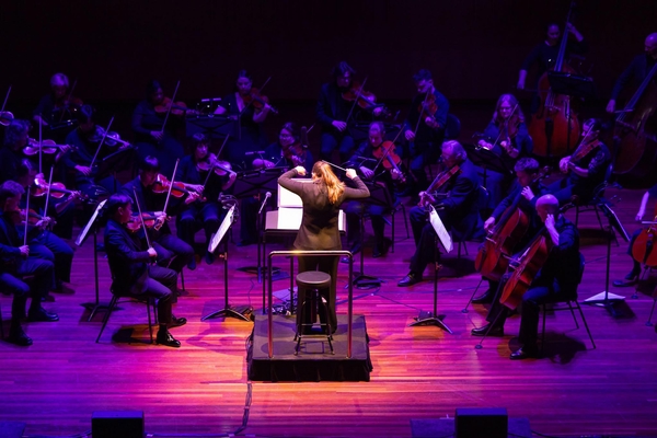 Alex Monro playing viola in the Canberra Symphony Orchestra's 'Psycho' concert series in September 2026, photo by Arianne Schlumpp